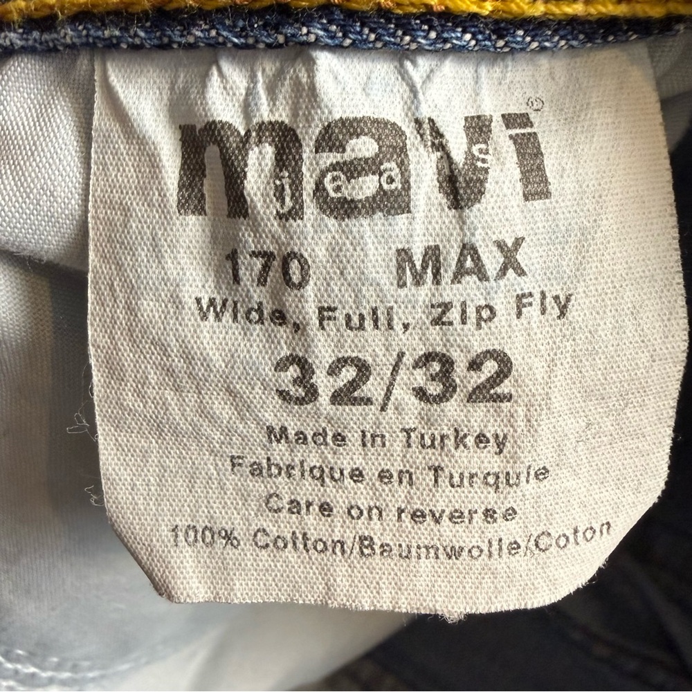 Mavi Vintage 32x32 Wide Leg Jeans 100% Cotton Y2K 90s Skater Denim - Picture 9 of 14